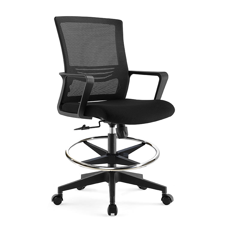TH MID BACK OFFICE CHAIR WITH FOOT REST (MESH + FABRIC)