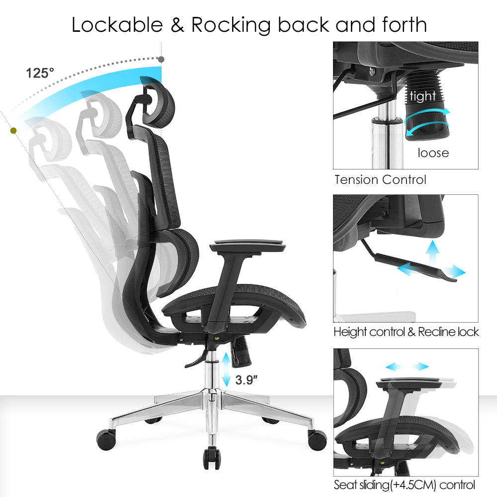 TH HIGH BACK OFFICE CHAIR (NYLON MESH)