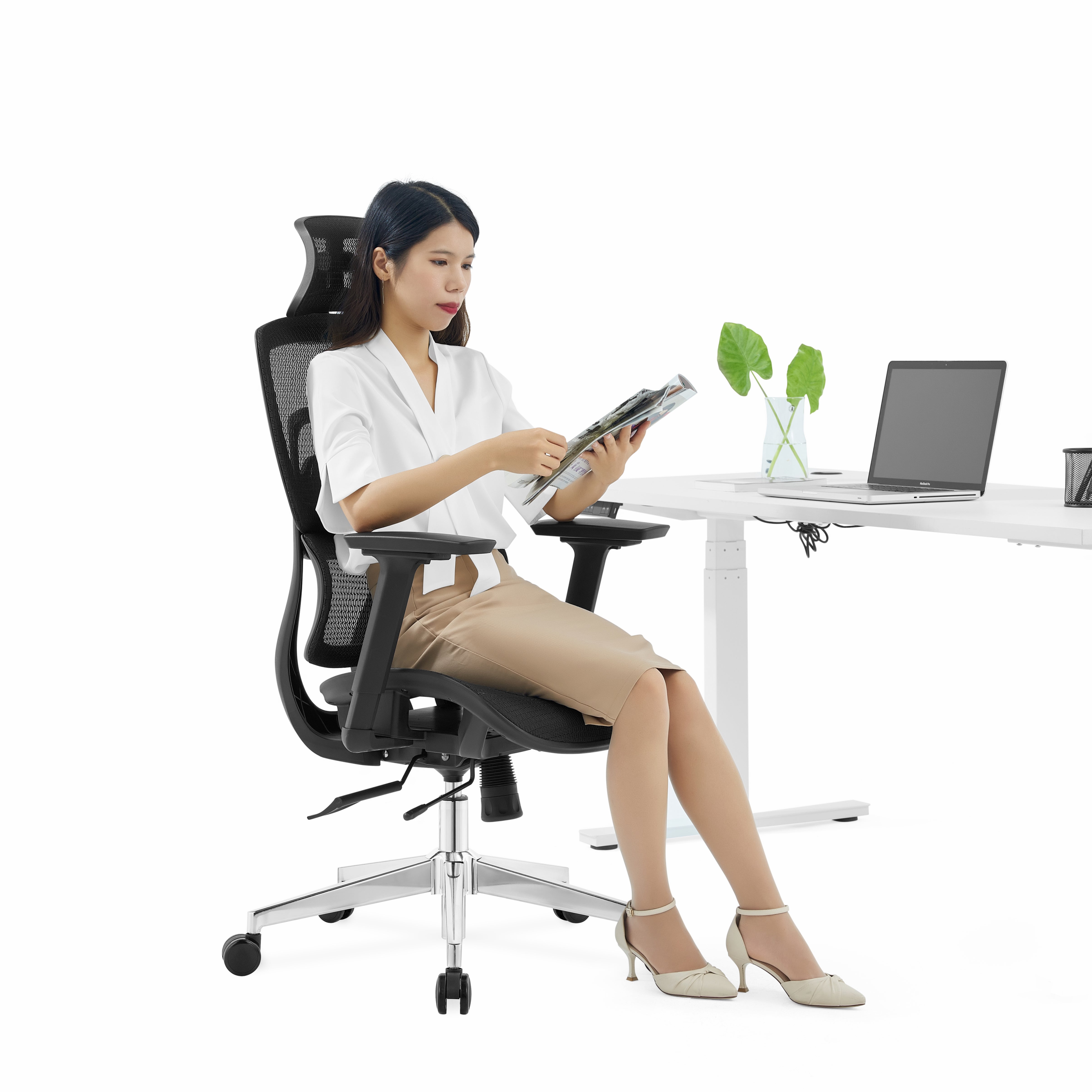 TH HIGH BACK OFFICE CHAIR (NYLON MESH)