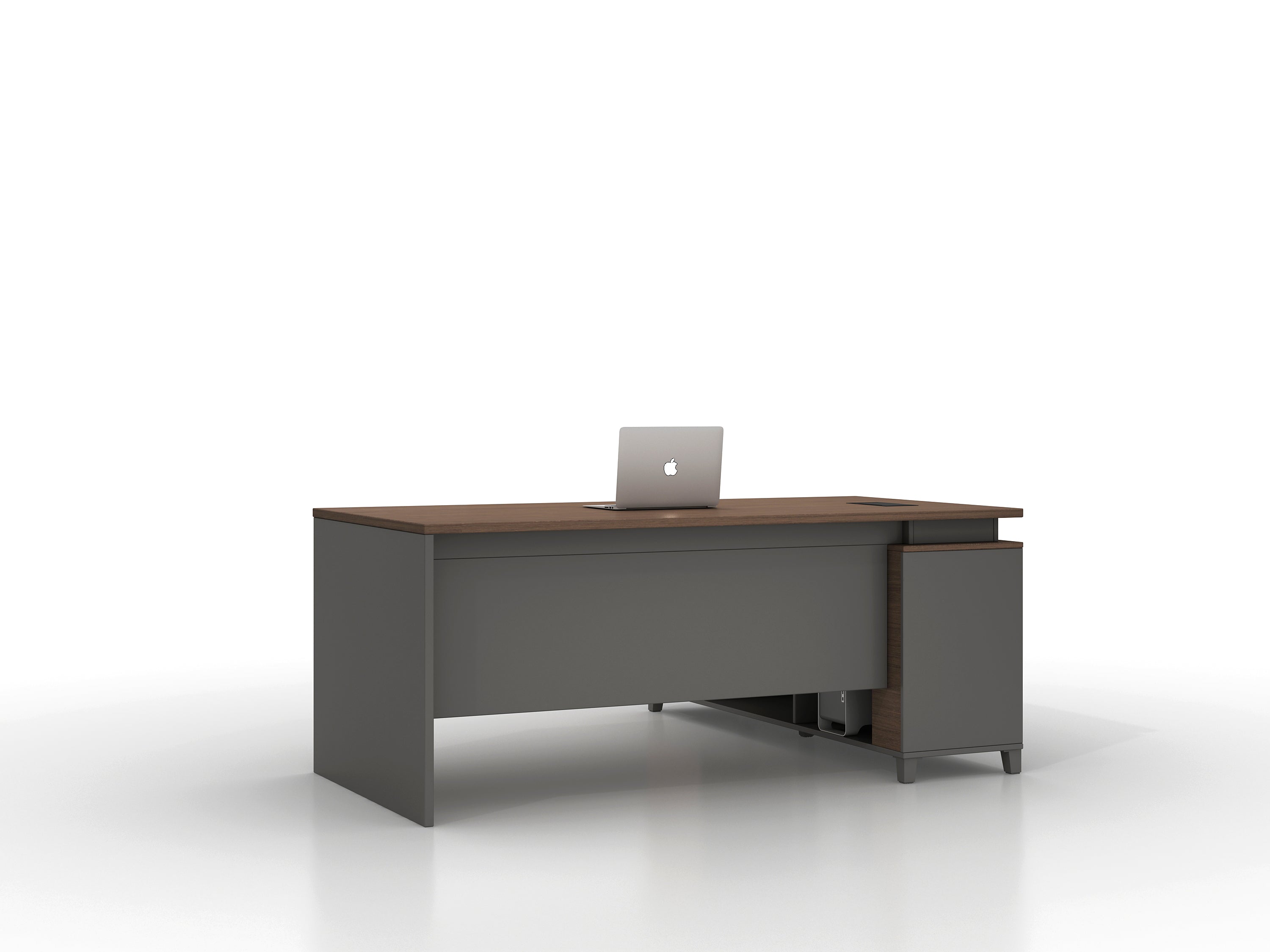 TH EXECUTIVE  OFFICE TABLE  (DARK)       L -TYPE-  160X140X75 CM