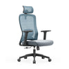 TH HIGH BACK OFFICE CHAIR (BLACK FRAME + BLUE FRAME + GREY FABRIC)
